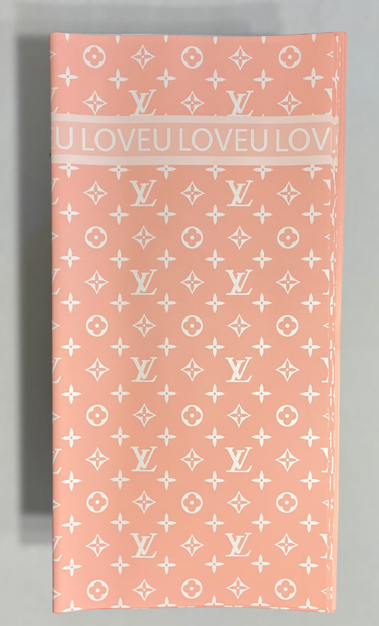 Floral Wrapping Paper L Pink (Letters)