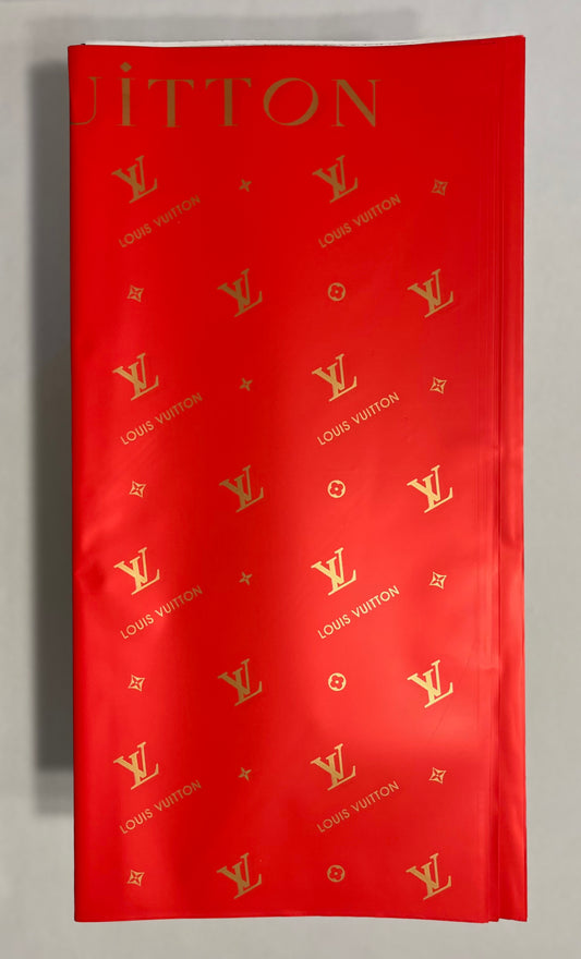 Floral Wrapping Paper L Red (Letters)