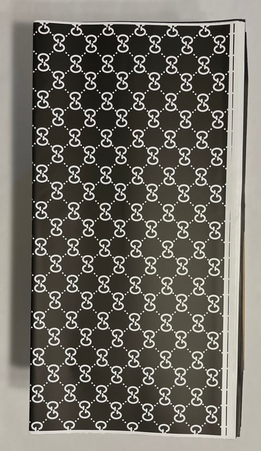 Papel de regalo floral negro G