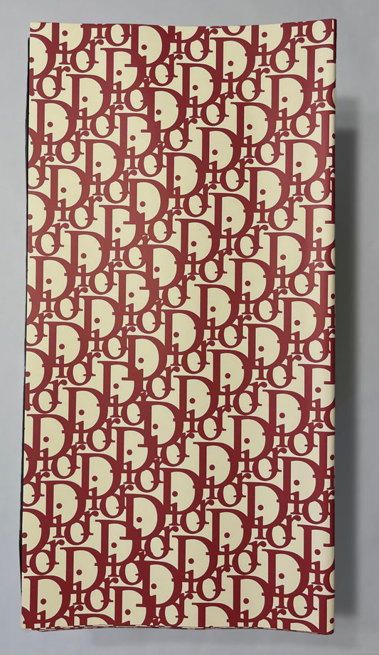 Floral Wrapping Paper Burgundy D