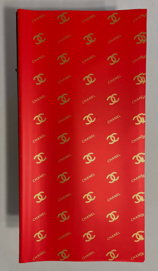 Floral Wrapping Paper Red C (Letters)