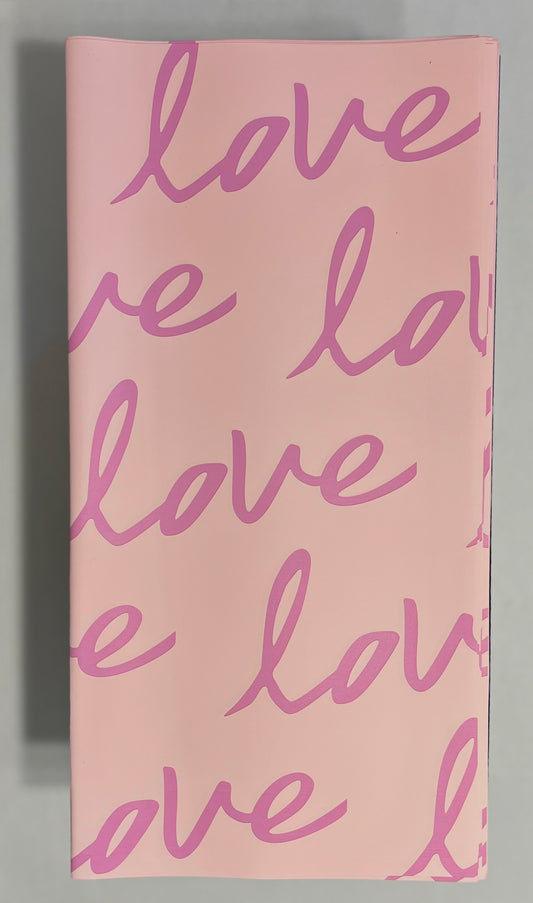 Floral Wrapping Paper Pink Love