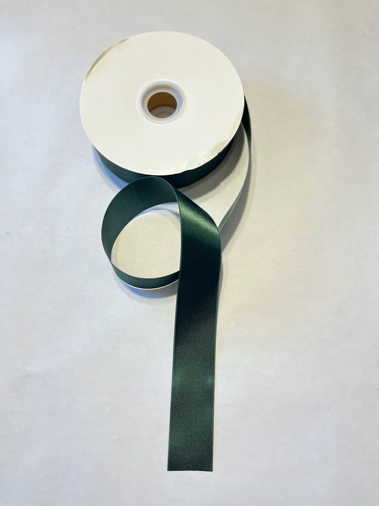 One Sided Dark Green Ribbon 100 Yds.