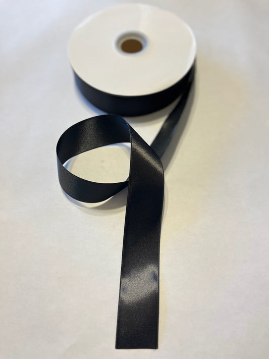 Double Sided Black Ribbon 100 Yds.